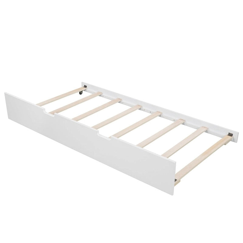 Lit banquette jumeau en bois avec lit gigogne, canapé-lit pour chambre et salon