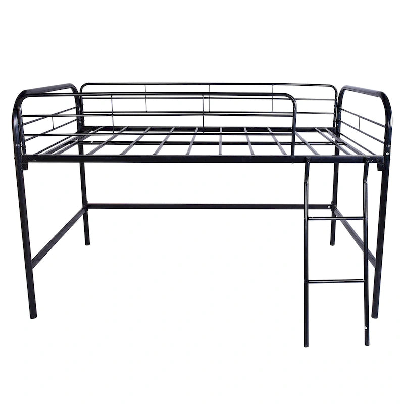 Metal Twin Loft Bed , Twin Size High Loft Bed