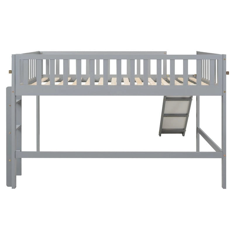 Cama alta baja matrimonial con escalera y tobogán