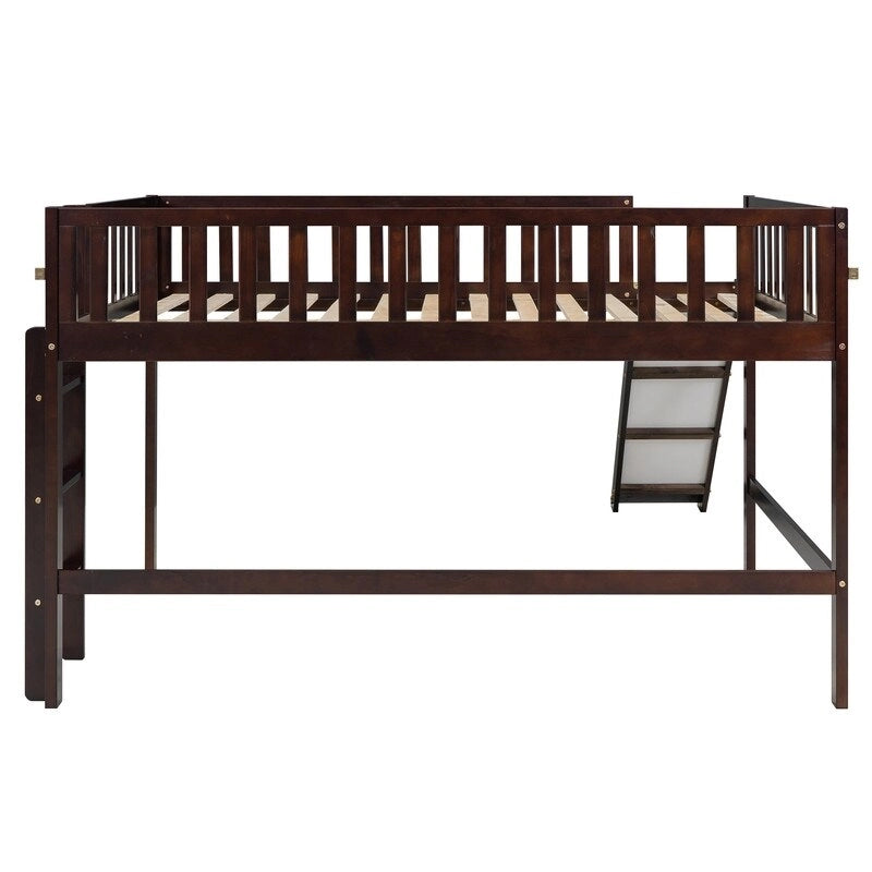 Cama alta baja matrimonial con escalera y tobogán