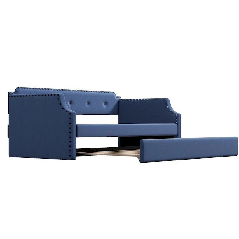 Cama nido tapizada individual con cama extraíble