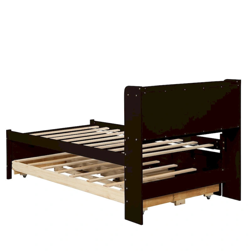 Einzelbett mit ausziehbarem Einzelbett und Schubladen